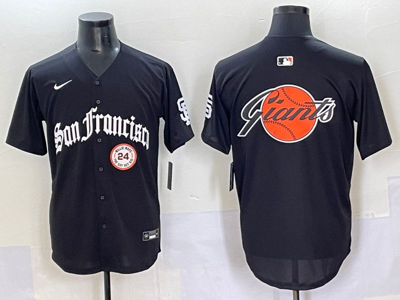 Men 2025 San Francisco Giants Blank Black Five generations Joint Name Nike MLB Jersey style 9->indiana pacers->NBA Jersey